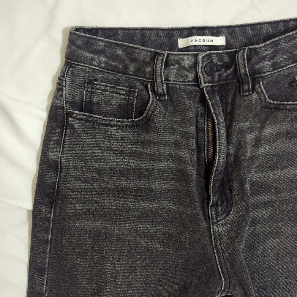 Pacsun Washed Ripped '90s Boyfriend Jeans, Color Washed Black Size 26 - Picture 6 of 16
